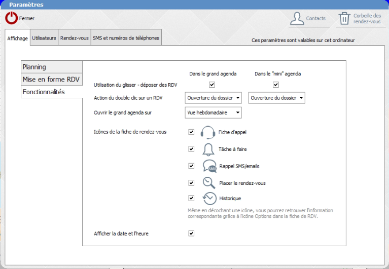 tutoriel configuration LOGOSw fonctionnalités