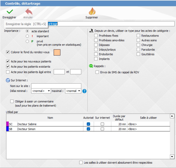 tutoriel configuration LOGOSw enregistrer