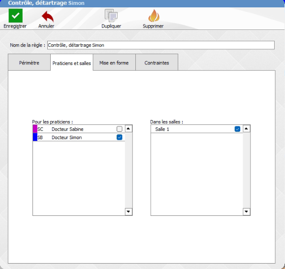 tutoriel configuration LOGOSw parametrage praticiens